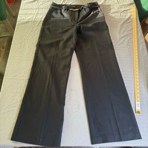 Talbots Heritage Black Dress Pants Wool Gold Chain Detail Size 10